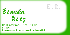 bianka uitz business card